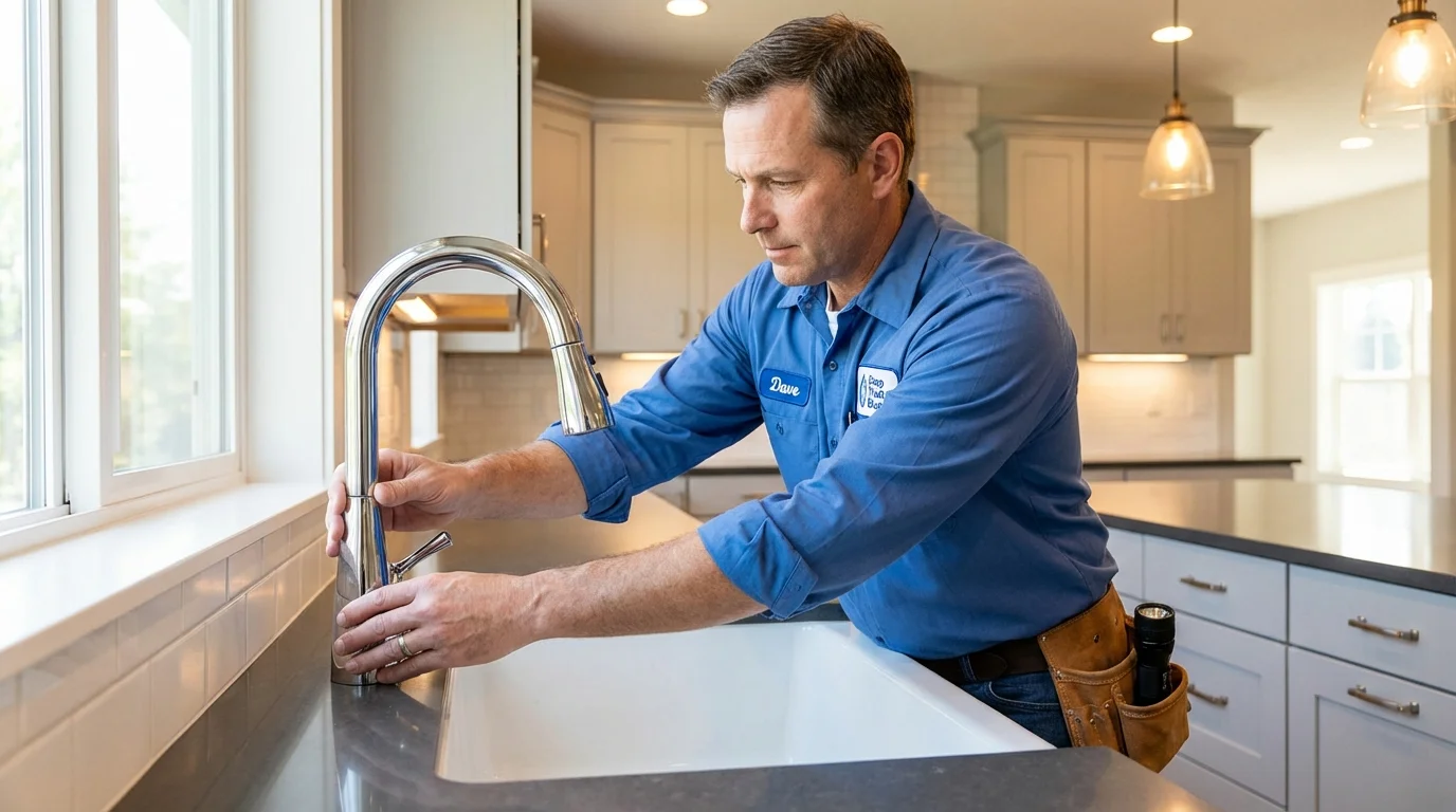 Kitchen faucet installation by Johns Plumbing LLC in Chamberlain